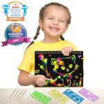 2 Pack Rainbow Scratch Paper Notebooks for Kids Art Crafts Ages 4-8
