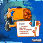 Slugterra Eli's Rapid Fire Blaster, Holds 6 Slug Ammo, Foam Slugs Shoot Over 30 Feet, Pull Back to Launch Each Slug, Includes 8 Slug Ammo, Toy for Kids & Teens