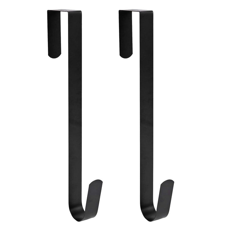 Fall Wreath Hanger For Front Door 15In,Long Metal Autumn Xmas Wreath Hook,Blac