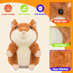 Talking Hamster - Stuffed Animals Toy For Kids 2 3 4 5 6 Year Old, Repeats What You Say - Toddler Interactive Plush Toys, Birthday Gifts For Boys Girls 2 Years And Up