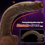 17.7 Inch Xxl Black Realistic Monster Dildo, Extra Long Huge Anal Dildo With Suction Cup For Hands-Free Deep Play, Adult Sex Toy For Advanced Men & Women