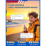 Walkie Talkies For Kids Rechargeable, Long Range 2 Way Radio, Outdoor Beach Camping Road Trip Role Play Toys Birthday Xmas Gift For Boys Age 7-12, 2 Pack