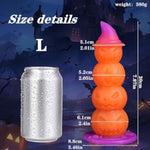 7.87 Inch Magic Pumpkin Fantasy Monster Sex Toy, Realistic Glow Silicone Dildo With Strong Suction Cup, Thick Anal Beads, Fantasy Monster Dildo Gay Sex Toys For Beginner Men Women Couple Gay