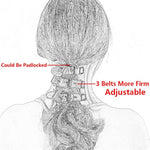 Strapon Face Neck Bound Leather - Head Harness Slave Restraint Purple Leather No Pungent Smell Corset Muzzle Posture Bdsm Unisex Bondage Kit (18 Inches Neck Round, Purple)