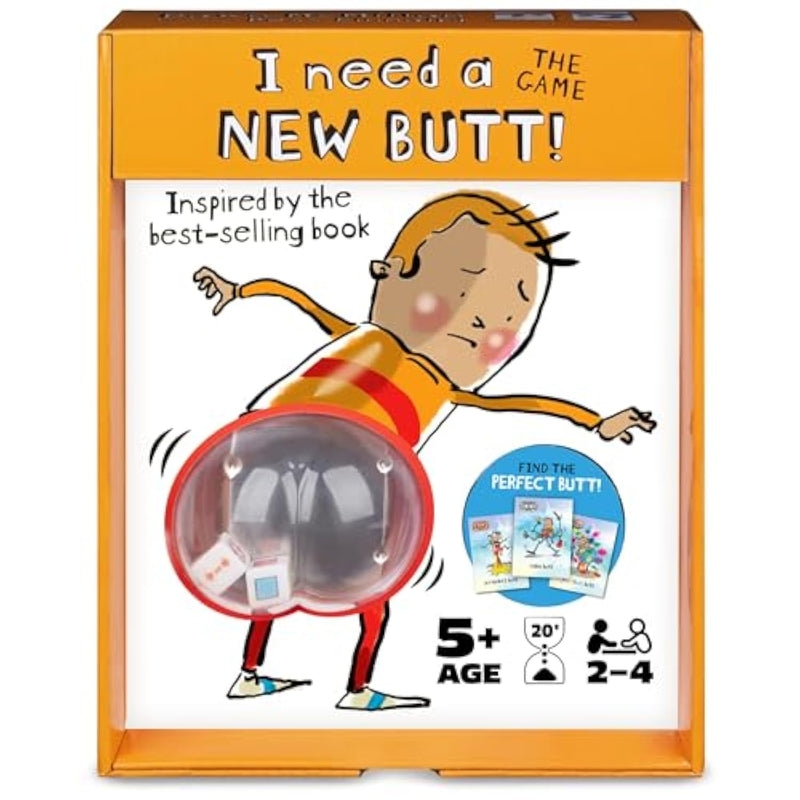 , I Need A New Butt, Kids Board Game Based On The Book With Popper & Cheek Tiles, Fun For Family Game Night, 2-4 Players, For Ages 5 & Up
