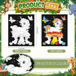 72 Pack Fuzzy Velvet Coloring Posters, 72 Designs for Kids, Adults & Classrooms
