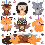 12 Pcs Fall Animal Foam Craft Kit for Kids, Thanksgiving DIY Sticker Activity