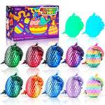 12Pcs 3D Printed Dragon Eggs, Christmas Stocking Stuffers For Kids Boys, Dragon Toy For Boys Teens Articulated Crystal Dragon Gifts For Teens Boy 4-6 5-7 8-12