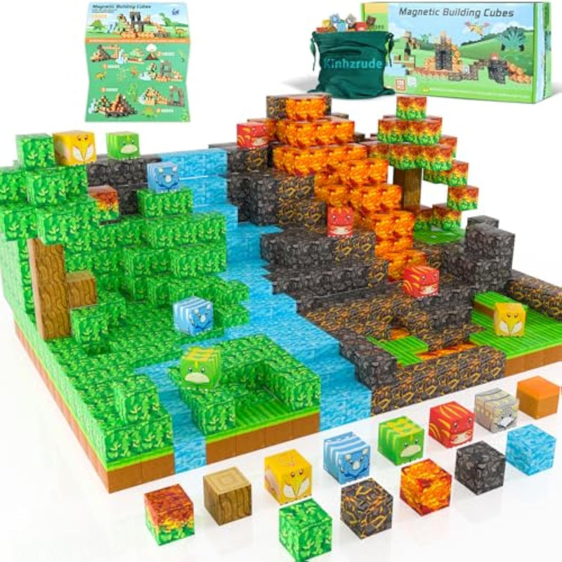 1 Inch Magnetic Blocks - 120Pcs Magnetic Toy Set, Stem Montessori Sensory Toys For 3+ Year Old Boys & Girls, Creative Construction Toys Gift For Toddlers Kids