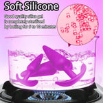 3Pcs Silicone Anal Plug Beads Kit Trainer Set Beginners To Advanced Player For Comfortable Long-Term Wear Training Set Silicone Butt Plug For Men Women Couples Relaxing (Purple) Fba