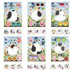 36 Pcs Reusable Make-a-Face Sticker Sheets, Mix & Match Craft Activity for Kids