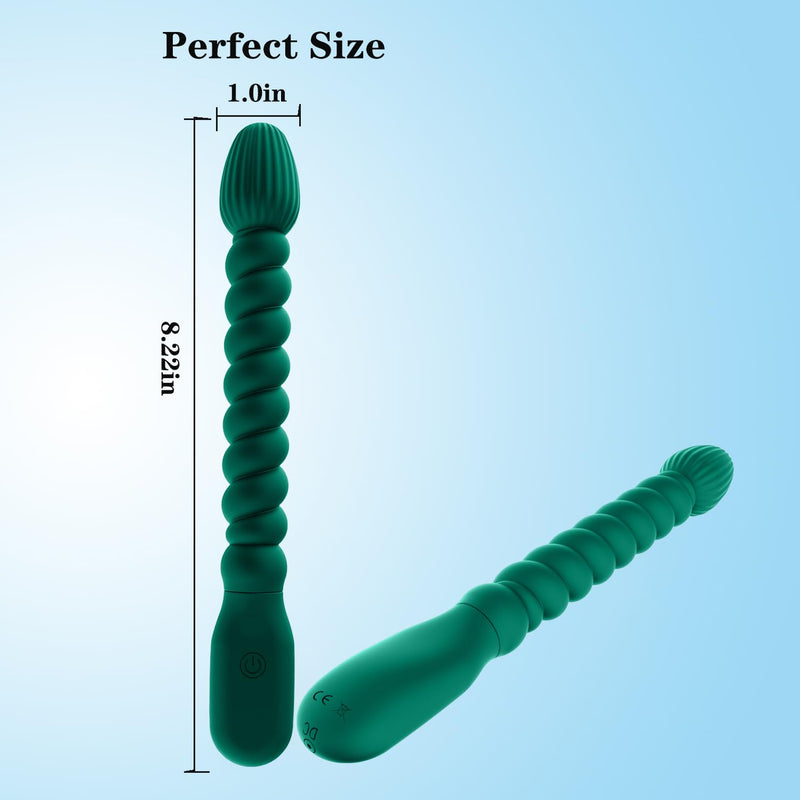Anal Beads Butt Plug Adult Sex Toy, Sex Toys Clitoris G Spot Anal Stimulator With 10 Powerful Vibration Mode For Couples, Rechargeable Anal Plug Vibrator Male Prostate Massager For Men(Turquoise)