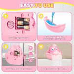 Bath Toys,Light-Up Bath Bubble Machine Automatic Bubble Maker Bathroom Toy For Kids Ages 1-3 4-8 Toddler Bathub Toy Dinosaur Toys For Kids 3-5