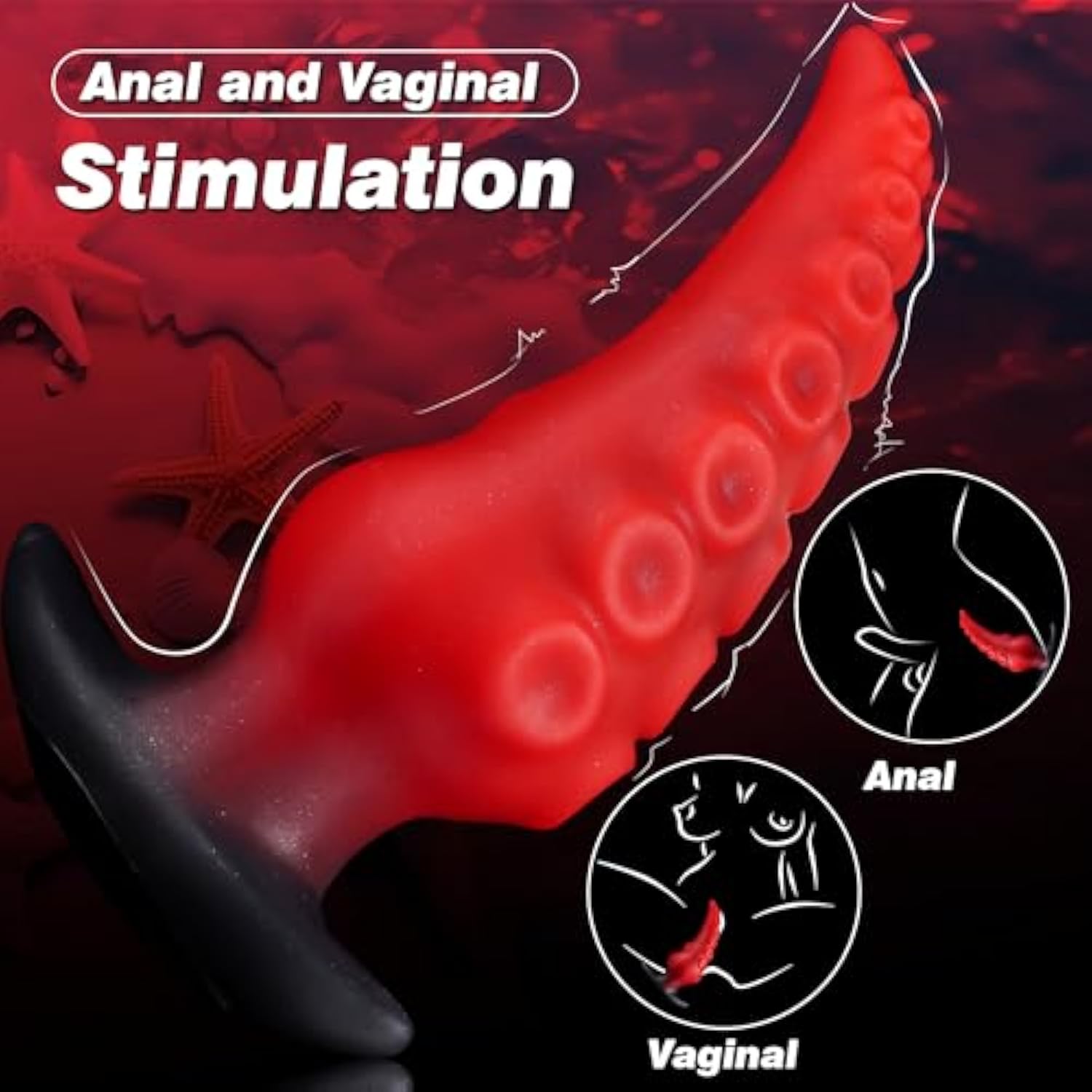 6.3" Large Silicone Tentacle Butt Plug For Long-Term Wear, Monster Ten BlessMyBucket 6.3" Large Silicone Tentacle Butt Plug For Long-Term Wear, Monster Ten BlessMyBucket