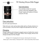 Vibra-Lasher 9X Vibrating Silicone Dildo Flogger, Black