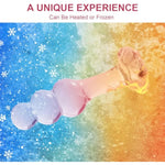 3 Pcs Set Glass Butt Toys Anus Beads Anal Trainer Dildo Crystal Butt Plug Kit S&M Adult Gay Anal Plugs Women Men Sex Gifts Things For Beginners Couples - Pink