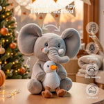 Tumama Elephant Stuffed Animal Toys, Interactive Singing Talking Plush Elephant And Bird Toy, Baby Animated Animals