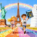 Foil Art Craft Kit for Kids, Sparkly DIY Stamping Activity Set for Boys & Girls