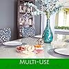 6 Sectional Round Plastic Serving Tray/Platters Clear Pack of 2