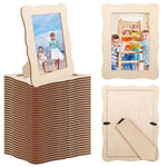 60 Pcs Unfinished Wooden Picture Frames for DIY Crafts, Parties & Home Decor