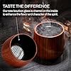 The Original Charred Wooden Bourbon Drinking Glass Bourbon Gifts for Men | Charred Wooden Old Fashioned Glass | Great Whiskey Gifts for Men, Dad, or Brother | Gifts For Men Who Have Everything