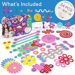 Sparkle Pack – 34-Piece Magnetic Building Set With Holographic Patterns | Create Necklaces, Bracelets & Headpieces | Flexible Steam Toy For Kids Ages 6+