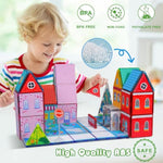 Magnetic Tiles For Kids, Fairytale Town Road Set, Magnetic Blocks Magnet Building Toys For 3-5 4-8 Years Old Boys Girls, Expansion Themed Magnet Educational Stem Creativity Toys 3+ Toddlers Xmas Gifts