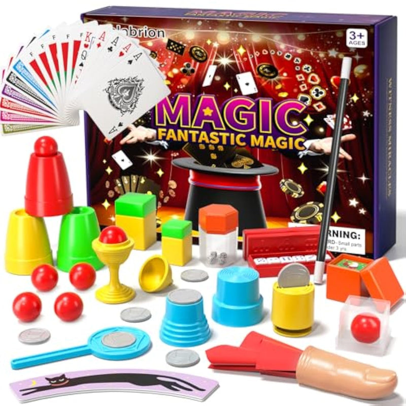 Magic Kit For Kids, 98 Magic Tricks Set For Kids With Magic Wand, Manual And Videos, Magic Set Toys Board Game Gifts For 6 7 8 9 10 11 12 Years Old Boys Girls Beginner Christmas Birthday Parties