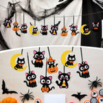 24 Sets DIY Cat Halloween Craft Kits with Self-Adhesive Stickers and Ribbons