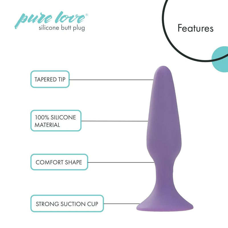 4.5 Inch Silicone Anal Butt Plug, Purple Color, Adult Sex Toy, Classic Sex Toy