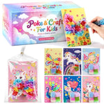 24 Pack Butterfly Poke Art Kit for Girls, Sticker Crafts, Party Favors, Classroom Rewards