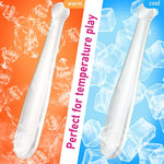 Glass Butt Plug Anal Dildo Pleasure G-Spot Wand Baseball Bat Shaped Double Ended Dildo Prostate Massager Fetish Masturbation Sex Toy For Women Men Transparent (S)