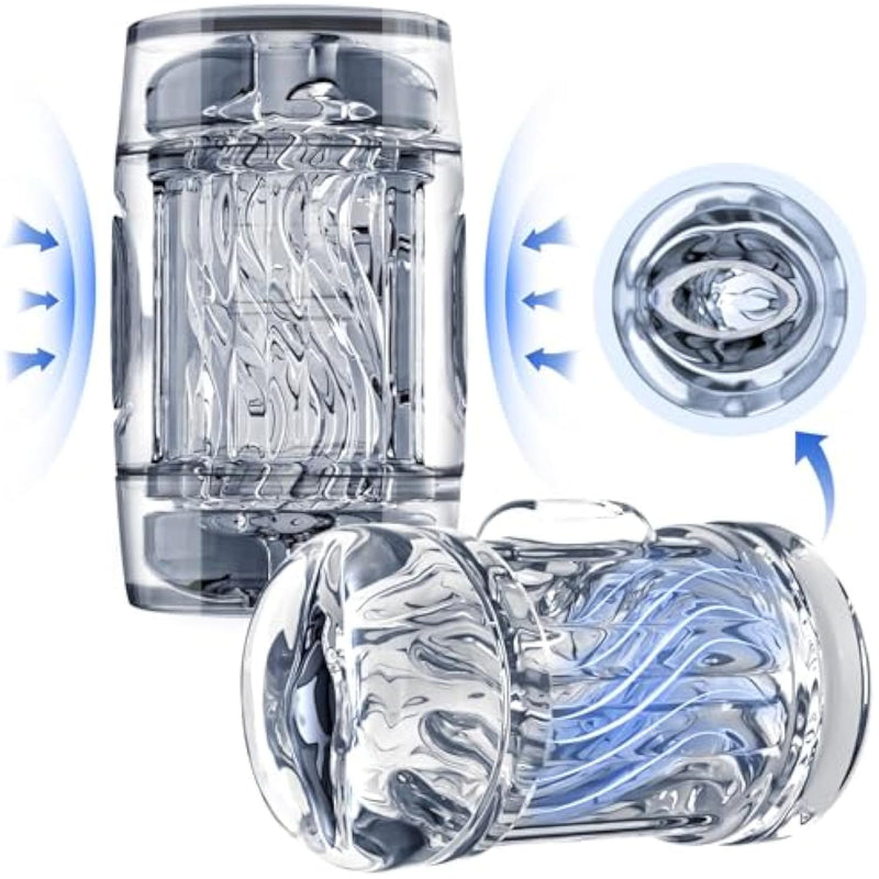 Male Masturbator Sex Toys For Men - Pocket Pussy Squeezable Adult Sex Toy, Sucking Stroker Penis Sleeve With Spiral Tunnel, Realistic Vagina Lips Textured Couple Gay Sex Toys & Games For Blowjob