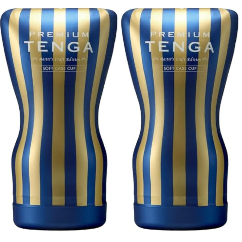 Tenga TOC-202PT Premium Tenga Soft Case Cup Male Masturbator Cup with Powerful Suction,Blue (Pack of 2)