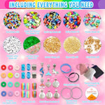 3400 Pcs Unicorn Mermaid Jewelry Making Kit for Girls Ages 5-12