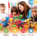 Dinosaur Toys For 3 4 5 6 7 Year Old Boy, Take Apart Dinosaur Toys For Kid 3-5 5-7 Building Toy With Electric Drill, Learning Educational Stem Construction Toy Christmas Birthday Gift Boy Girl