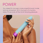 Densa Flexible Long Bullet Vibrator For Women - Female Sex Toys With 8 Vibration Modes & Boost Mode - 100% Waterproof, Magnetic Usb Charging, Liquid Silicone, Travel-Friendly Adult Toys (Light Blue)