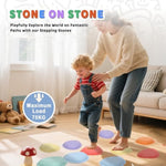 10Pcs Stepping Stones For Kids – Non-Slip Balance Stones, Toddler Sensory Toys, Indoor & Outdoor Obstacle Course, Promotes Balance & Coordination, Kids Activity Toys, Ages 3+