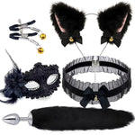 Sex Fox Tail Anal Sex Toys Butt Plugs Anal Plug Sex Toys 5Pcs/Set Butt Plug Anal Plug Set For Women Man Beginners Butt Trainer Set Adult Couples