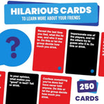 Conversation Edition - Talking Cards For Adults - 250 Cards To Get To Know Your Friends Better Fun Drinking Game For Adults And Conversation Starter Cards For Game Night