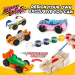 12 Unfinished Wooden Cars for DIY Painting & Woodworking Crafts