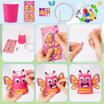 Insect Bug Paper Cup Craft Kit for Kids - 12 Pieces Animal Craft Set