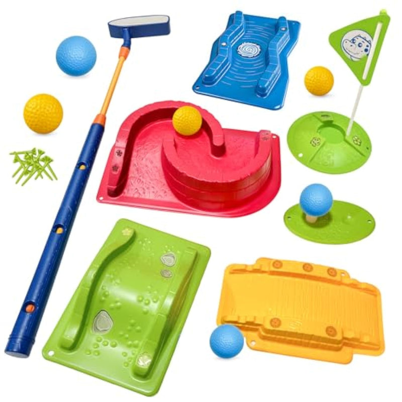 Kids Golf Set With Club - 16Pcs Kids Toy Golf Games Set, Mini Games Toddler Golf Set, Sports Outdoor Indoor Toys, Birthday For Girls Boys