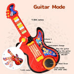 Kid Guitar, 4 In 1 Toddlers Guitar And Piano Guitars For Kids 3-5 With Strap Guitars For Toddlers 2-4 With Lullaby Projector Drum Toy Birthday Christmas For 3 4 5 Year Old Boy Girl Gift