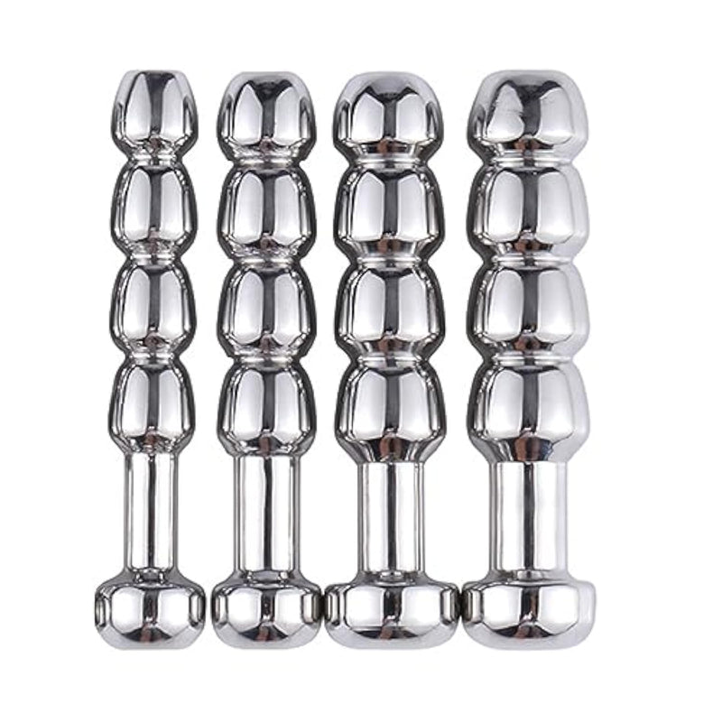 Urethral Sounds, 4 Pack Of Urethral Plugs Stainless Steel Uretrhal Dilator Hollow Penis Plug Sex Toy For Advanced Users