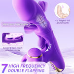 Vibrator Adult Sex Toys For Women - 4In1 G Spot Vibrator With 10 Vibrating 10 Tapping & 7 Flapping, Female Sex Toys For Clitoral Nipple Stimulator, Vibrators Dildo Sexual Pleasure Tools Games