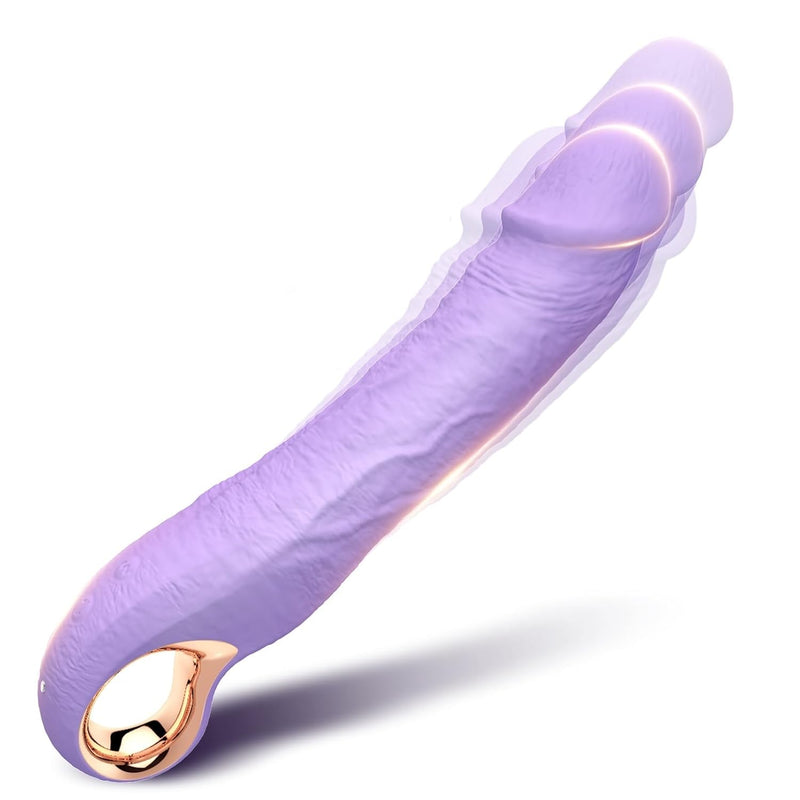 Realistic Thrusting Dildo Vibrator For Women - 10 Vibrating & 3 Thrusting Modes Sex Toys 9 Inch Clitoris G Spot Anal Stimulator Silicone Dildos Adult Sexual Toy For Woman, Men And Couples Pleasure
