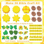 36 Sets Christian Sunflower Craft Kit for Kids, Sunday School & VBS Activities