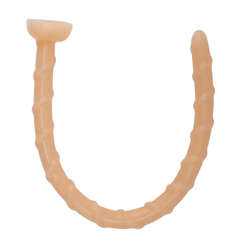 18.5Inch Long Anal Butt Plug, Flexible Long Anal Dildo Anus Massage Stimulation Anal Sex Toy With Strong Suction Cup For Men Women Couple (Skin)