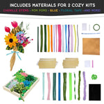 Chenille Stem Flower & Succulent Craft Kit for Adults - Relaxing DIY Botanical Arts & Crafts Set